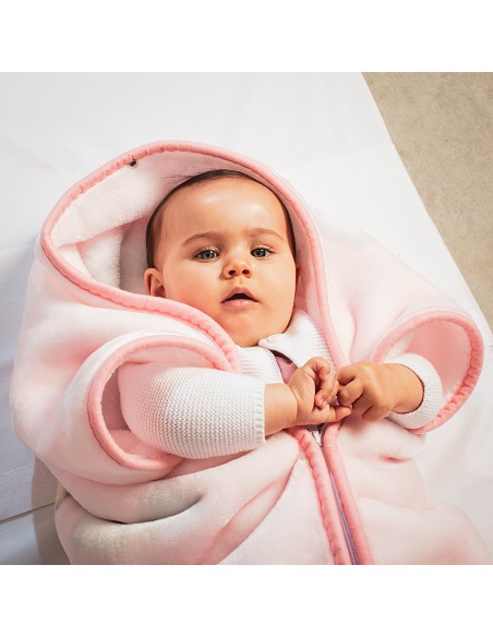 Manta Saco Rachel Mod Osito Nube Rosa