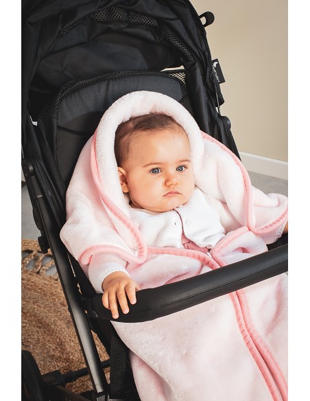 Manta Saco Rachel Mod Osito Nube Rosa