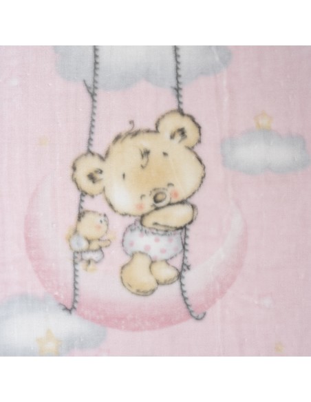 Manta Saco Rachel Mod Osito Nube Rosa