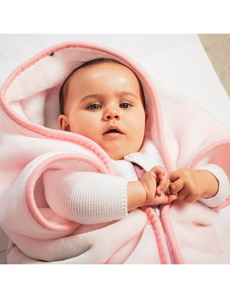 Manta Saco Rachel Mod Osito Nube Rosa