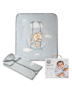 Manta Saco Rachel Mod Osito Nube Gris