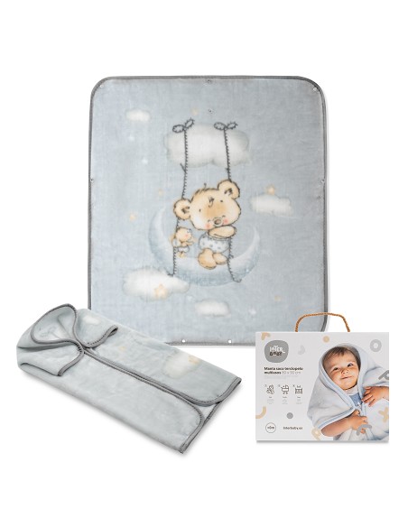 Manta Saco Rachel Mod Osito Nube Gris