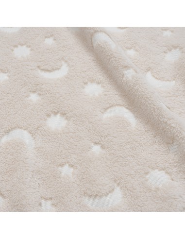 Manta Grabada Luna Estrellas Azul