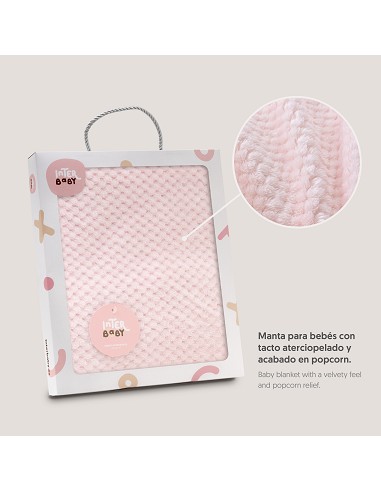 Manta Popcorn Rosa