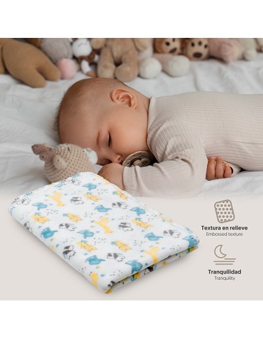 Manta Estampada Animales Gris