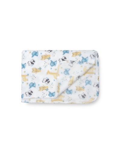 Manta Estampada Animales Gris