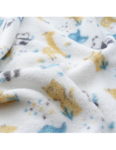 Manta Estampada Animales Gris