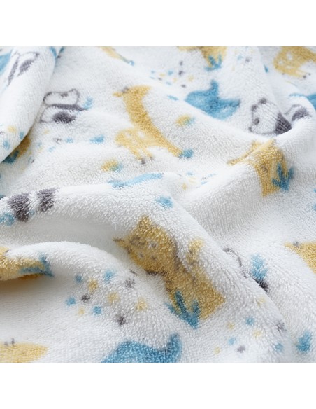 Manta Estampada Animales Gris