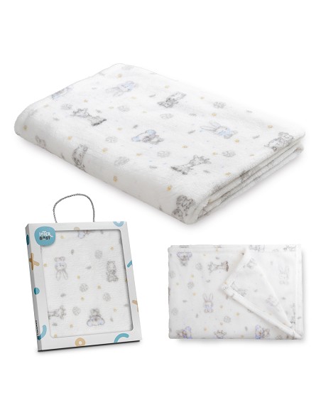 Manta Estampada Koala Azul