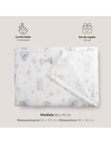 Manta Estampada Koala Azul