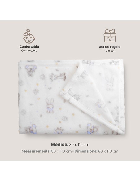 Manta Estampada Koala Azul