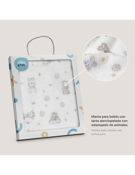 Manta Estampada Koala Azul