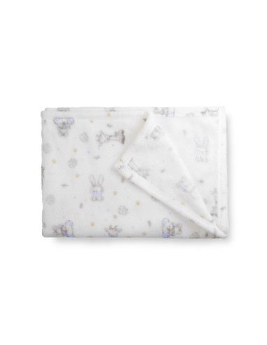 Manta Estampada Koala Azul