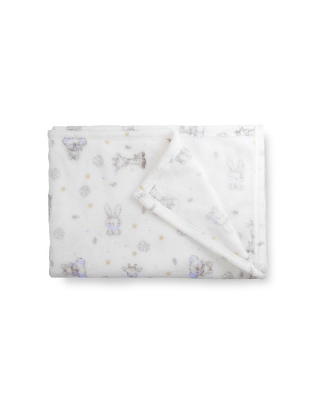 Manta Estampada Koala Azul