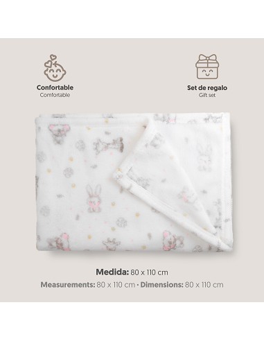 Manta Estampada Koala Rosa