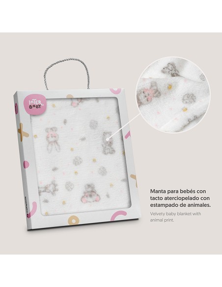 Manta Estampada Koala Rosa