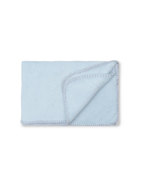 Manta Bordada Oso Lazo Azul