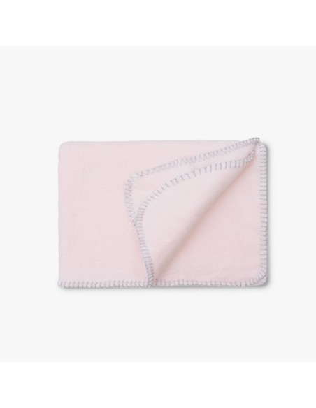 Manta Bordada Oso Lazo Rosa