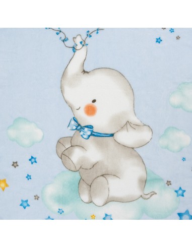 Manta Cuna Sedalina Elefante Cometa Azul