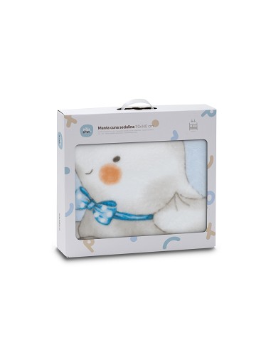 Manta Cuna Sedalina Elefante Cometa Azul