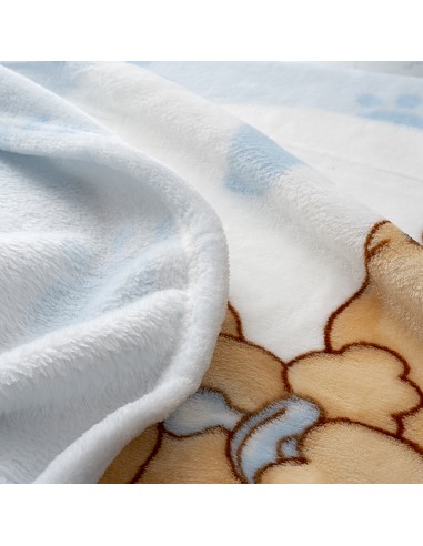 Manta Cuna Sedalina Parejita Osos Azul