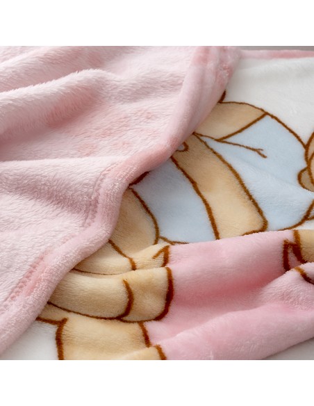 Manta Cuna Sedalina Parejita Osos Rosa