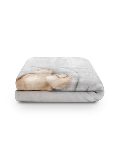 Manta Rachel Estampada Oso Luna Estrellas Gris