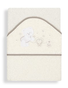 Capa de Baño 1 x 1 Mt Mod Osito Corazon Estrella Beig