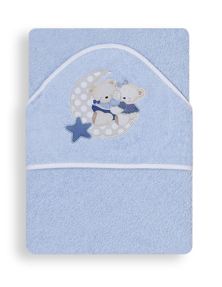 Capa de Baño 1 x 1 Mt Mod  Osito Amoroso Azul