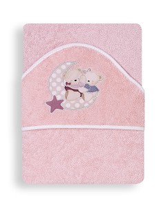 Capa de Baño 1 x 1 Mt Mod  Osito Amoroso Rosa