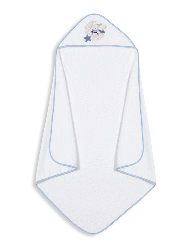 Capa de Baño 1 x 1 Mt Mod  Osito Amoroso Bco/Azul