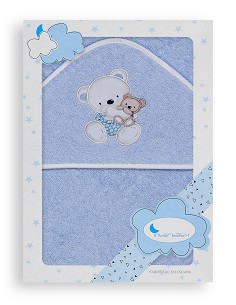 Capa de Baño 1 x 1 Mt Mod Osito Columpio Azul