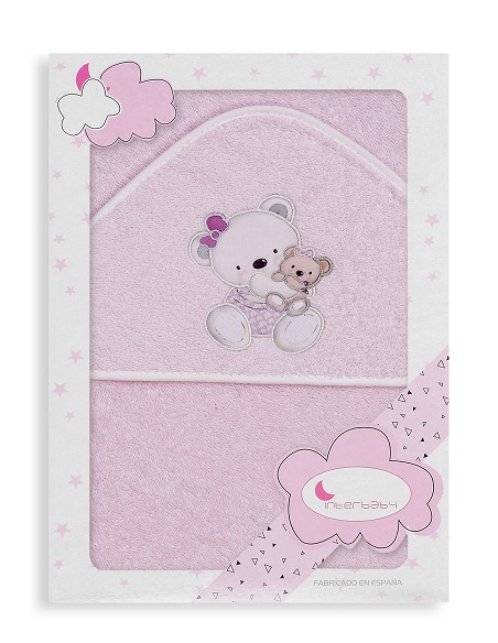 Capa de Baño Osita Columpio Rosa