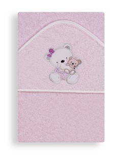 Capa de Baño Osita Columpio Rosa 2