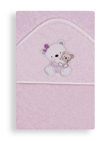 Capa de Baño Osita Columpio Rosa