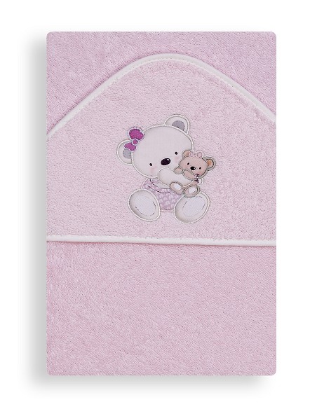 Capa de Baño Osita Columpio Rosa