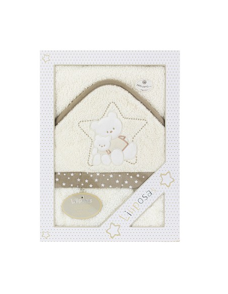 Capa de Baño Liliposas Mod Oso Estrella Beig