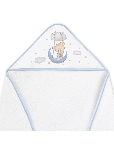 Capa de Baño 1X1 con Babero Modelo Osito Luna...