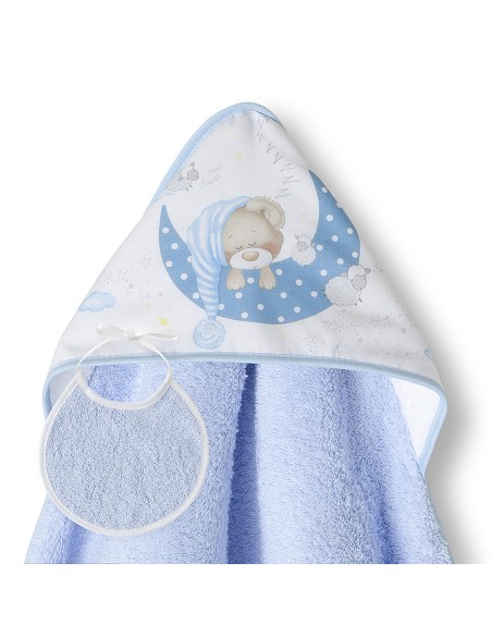 Capa de Baño 1 x 1 Mt Mod Bear Sleeping Azul