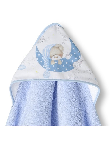 Capa de Baño 1 x 1 Mt Mod Bear Sleeping Azul