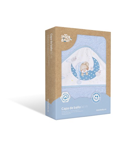 Capa de Baño 1 x 1 Mt Mod Bear Sleeping Azul