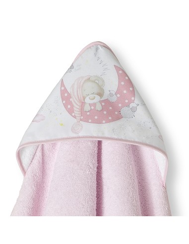 Capa de Baño 1 x 1 Mt Mod Bear Sleeping Rosa