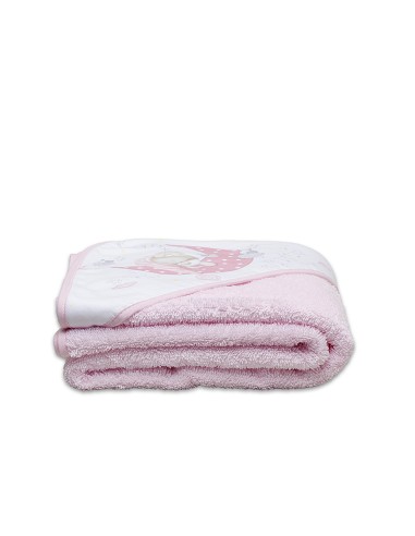 Capa de Baño 1 x 1 Mt Mod Bear Sleeping Rosa