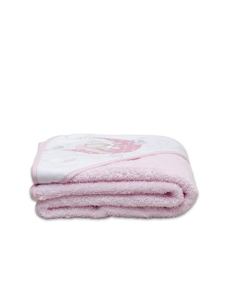 Capa de Baño 1 x 1 Mt Mod Bear Sleeping Rosa