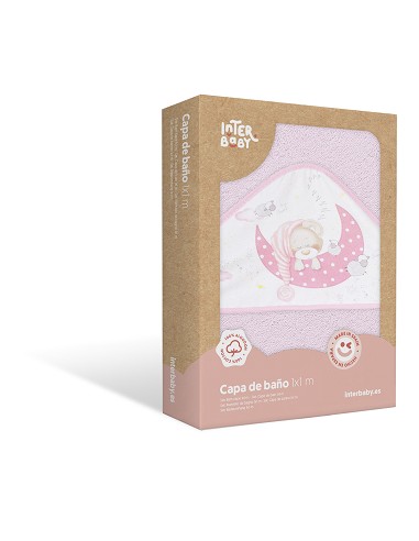 Capa de Baño 1 x 1 Mt Mod Bear Sleeping Rosa