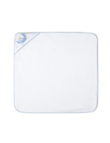 Capa de Baño 1 x 1 Mt Mod Bear Sleeping Bco/Azul