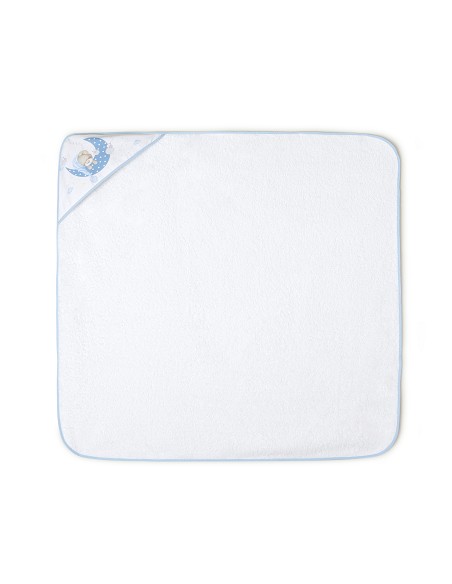 Capa de Baño 1 x 1 Mt Mod Bear Sleeping Bco/Azul