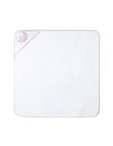 Capa de Baño 1 x 1 Mt Mod Bear Sleeping Bco/Rosa