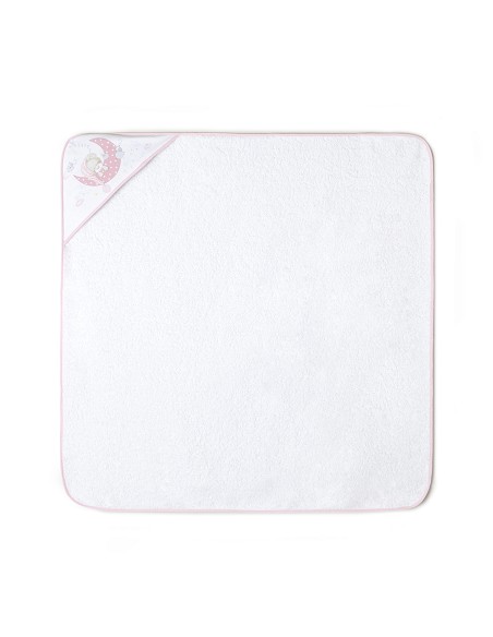 Capa de Baño 1 x 1 Mt Mod Bear Sleeping Bco/Rosa