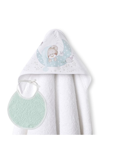 Capa de Baño 1 x 1 Mt Mod Bear Sleeping Bco/Verde